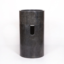 Раковина напольная из мрамора Silinder Full Polish Black MN-0398 (50*50*90 см)