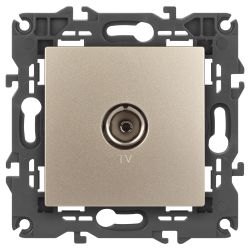 Розетка ЭРА Elegance 14-3101-04 TV одиночная IP20 шампань | Эра Elegance