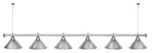 Лампа STARTBILLIARDS 6 пл. (плафоны золотые,штанга коричневая,фурнитура золото)