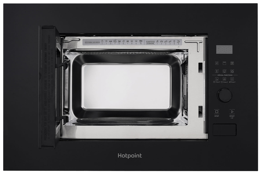 Встраиваемая микроволновая печь СВЧ Hotpoint MF20G BL H, черный