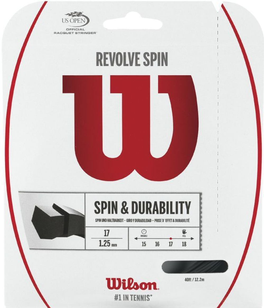 Струны теннисные Wilson Revolve Spin (12,2 m) - black