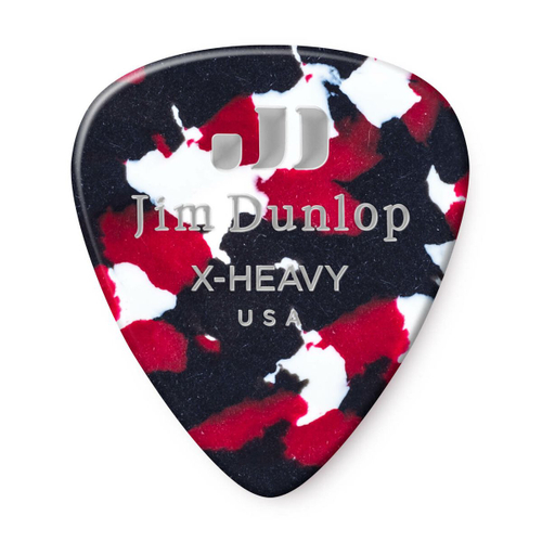 Dunlop 483P06XH Celluloid Confetti Extra Heavy 12Pack медиаторы, очень жесткие, 12 шт.
