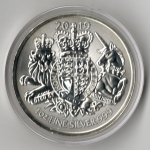 2 фунта. Королевский герб - Лев и Единорог. Великобритания. 2019 год