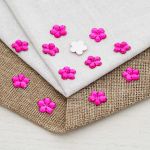 Кабошон декор подарков Цветы 14 мм, 15 шт, ярко-розовый, Dress it up