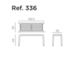 Пластиковая скамейка Nardi Doga Bench, табак