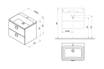 Тумба под раковину Ravak SD Comfort 80 подвесная, Белая глянцевая (X000001378)