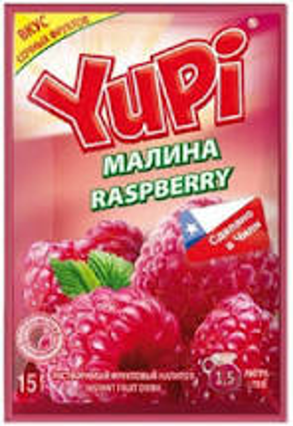 Растворимый напиток YUPI Малина 12г*24шт*6 блоков.