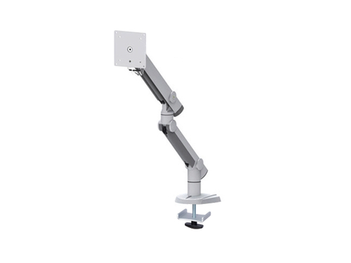 ErgoFount DFST-101G Шарнирное настольное крепление для монитора диагональю до 27'' с двухколенным вылетом, газово-пружинным амортизатором и струбциной к столу типа "G". Цвет - серебристый