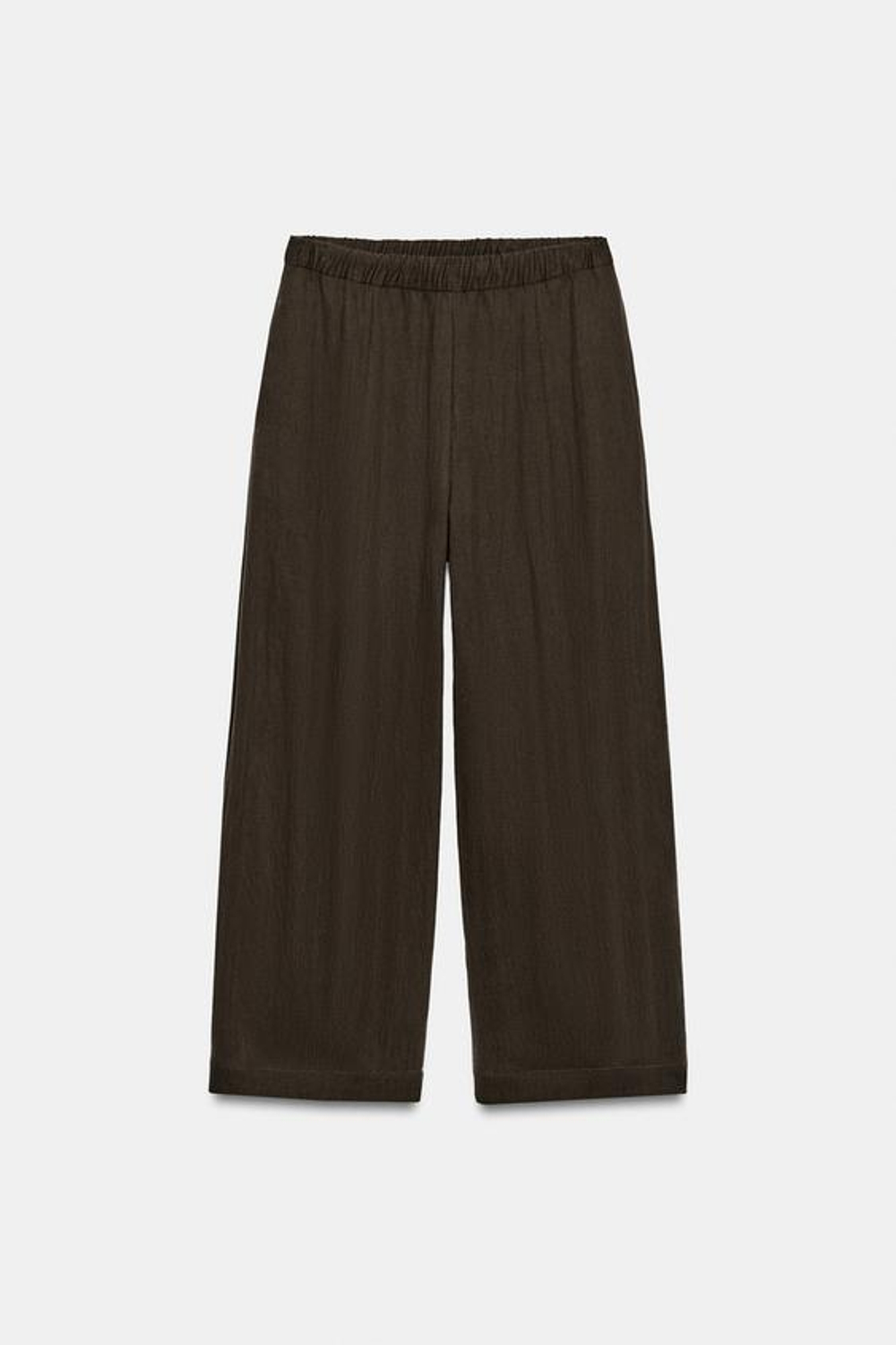 ZARA БРЮКИ BARREL — ZW COLLECTION, КОРИЧНЕВЫЙ