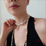 Бусы из цветного барочного жемчуга