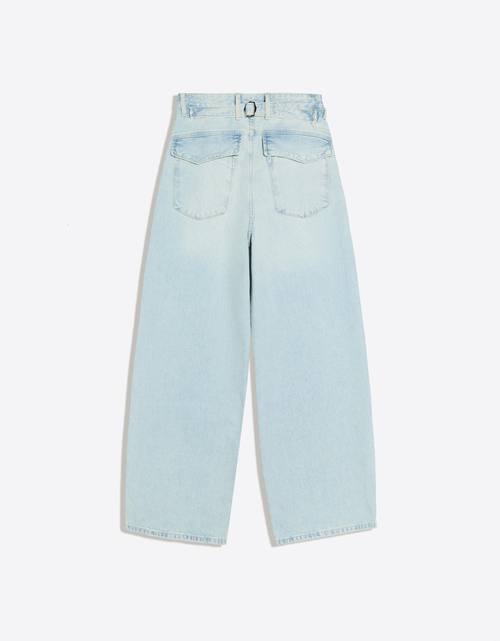 Женские джинсы barrel с пряжкой сзади - BERSHKA