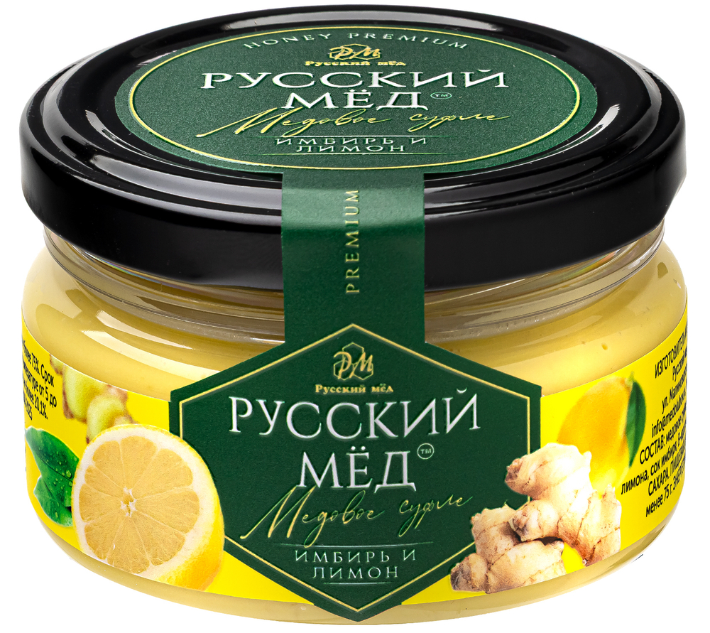 Медовое суфле имбирь и лимон Русский мёд 100 мл