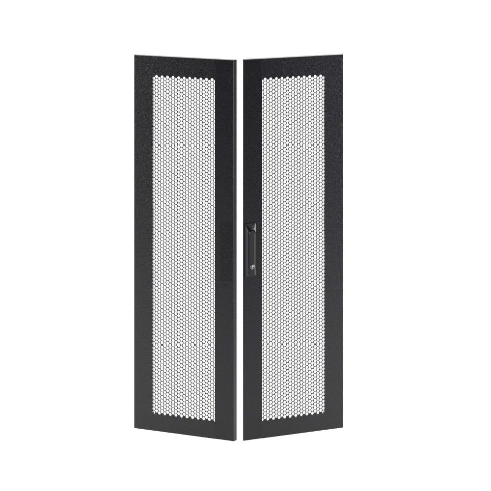 Дверь двойная перфорированная IT-CQE 2200x600, RAL9005