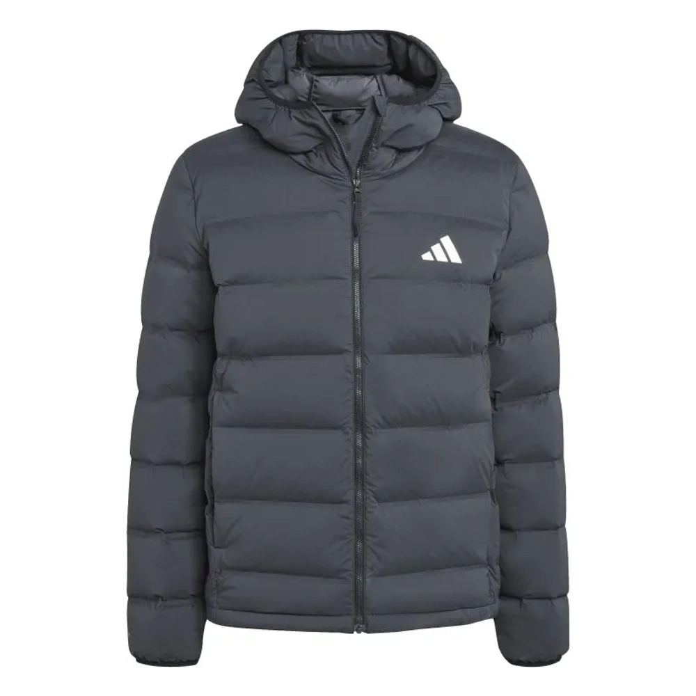 Мужская теннисная куртка Adidas Helionic Stretch Hooded Down - black