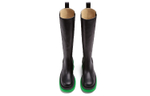 Bottega Veneta Leather Heel Boot Black Green Women"s