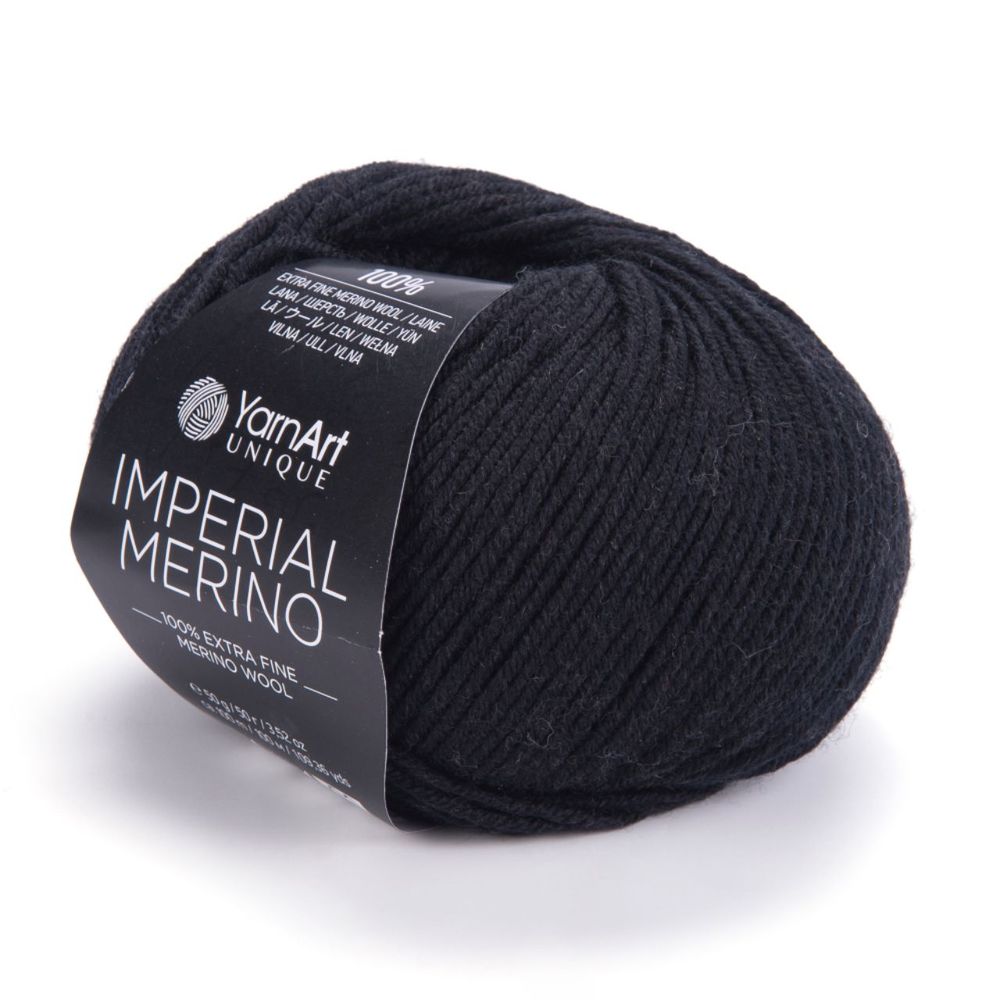 Пряжа YarnАrt "Imperial Merino", 100% шерсть, чёрный