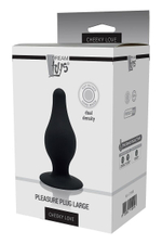 Черный анальный стимулятор DUAL DENSITY PLEASURE PLUG L - 10,2 см. (Цвет: черный)