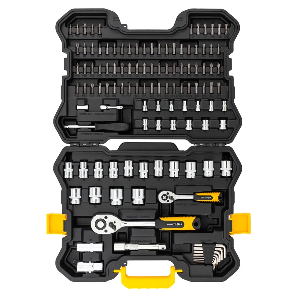 Набор инструментов 115пр. 1/4'', 1/2''(6гр.) MEGATOOLS MT-41151-5
