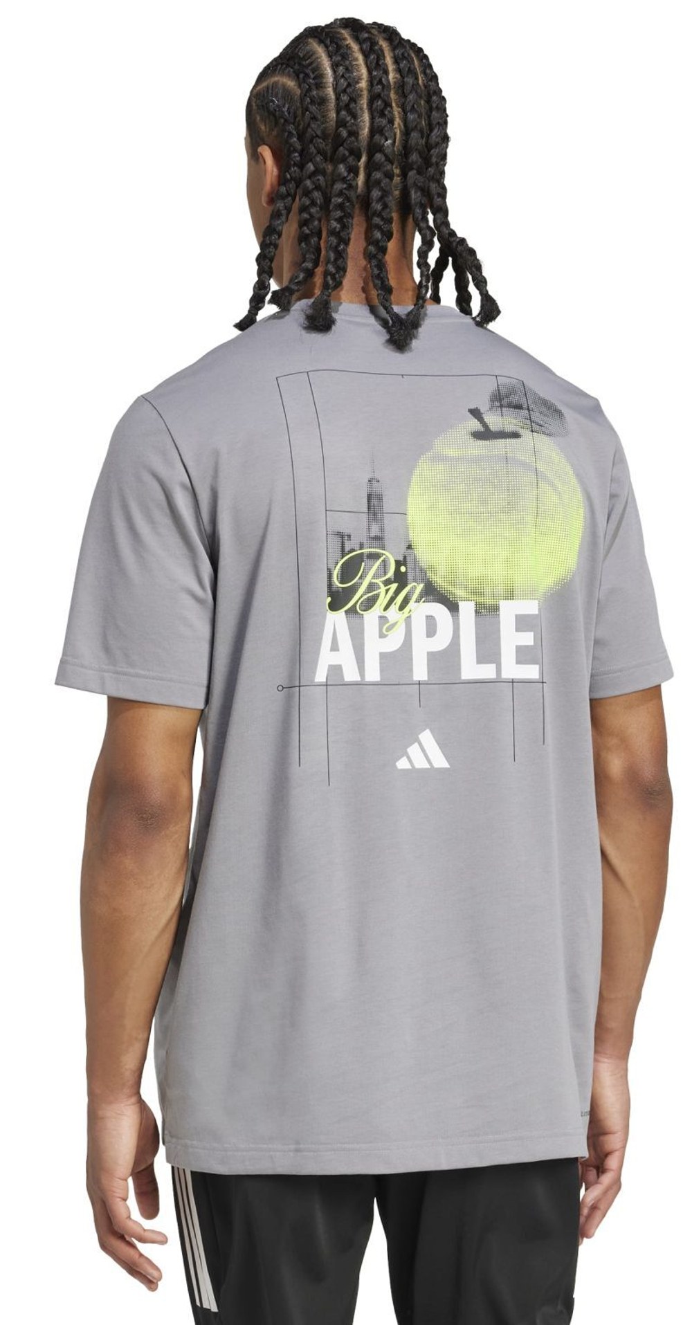 Мужская теннисная футболка Adidas Tennis Graphic - grey three
