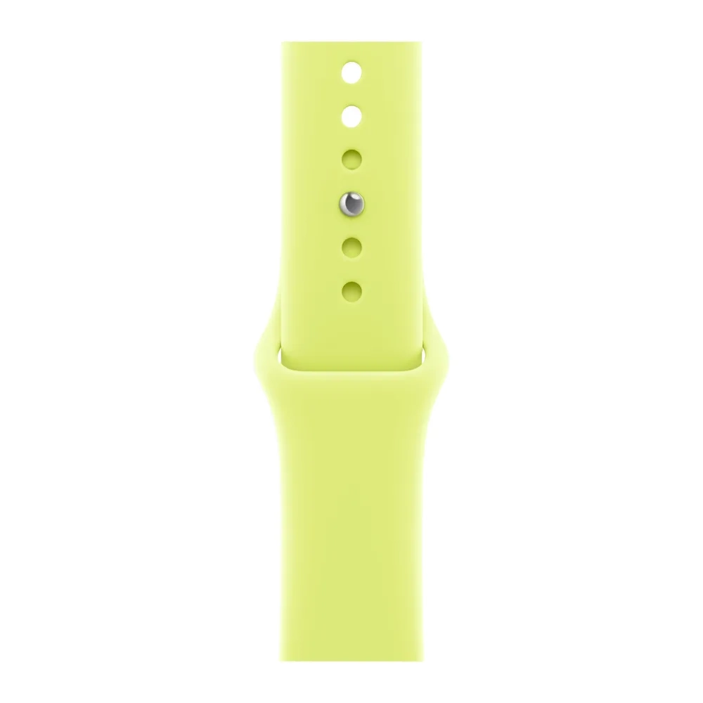 Умные часы Apple Watch Series 11 GPS, 42mm, Silver Aluminium Case with Neon Yellow Sport Band, S/M