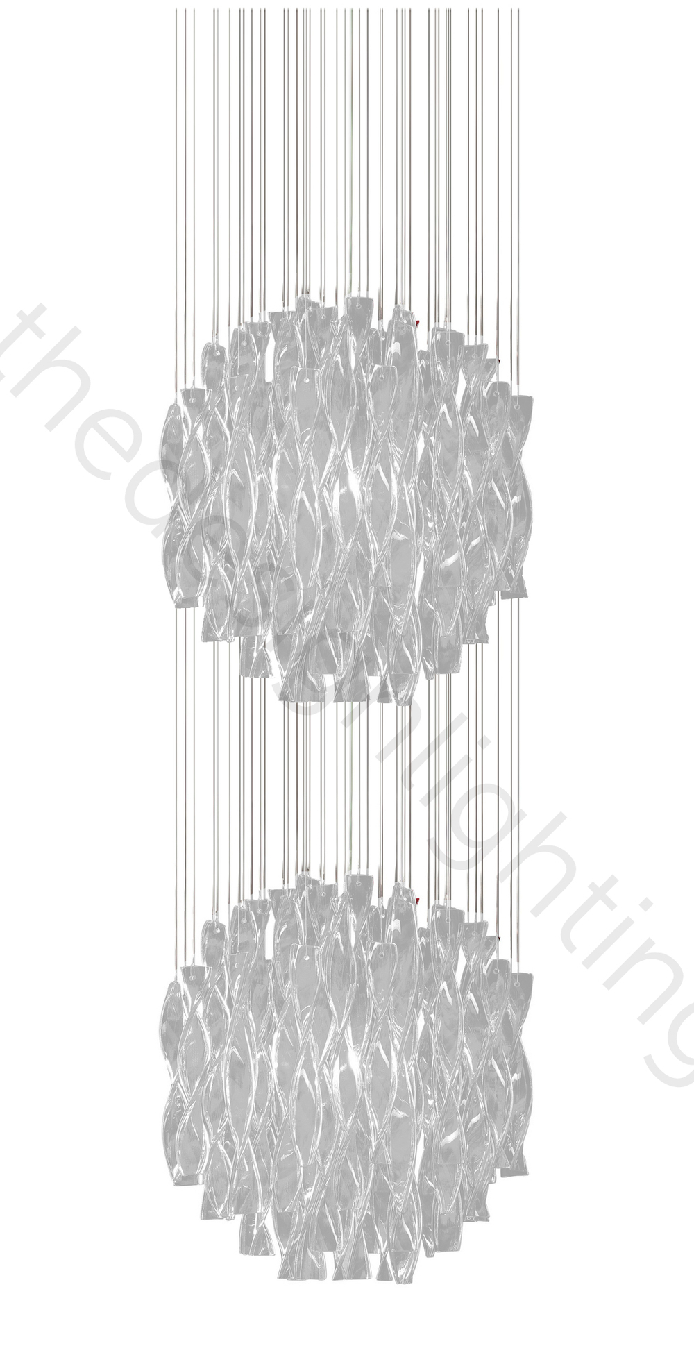 Pendant design lamp  AURA by AXO LIGHT/2 D 60 cm (Clear)