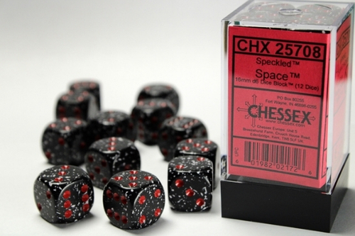 Chessex 12-D6 set (16mm) - Speckled Space