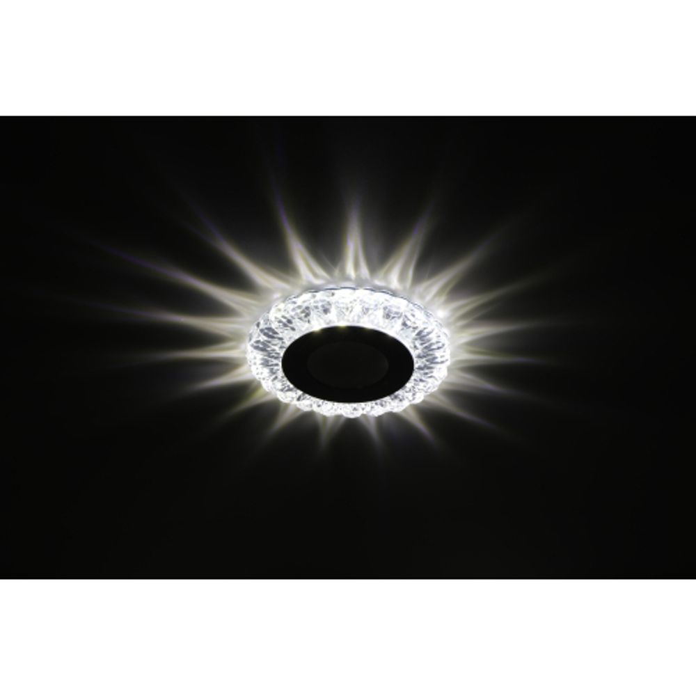 Светильник встраиваемый cо светодиодной подсветкой ЭРА DK LED 16 SL/WH 6Вт круглый прозрачный/белый | Встраиваемые LED светильники