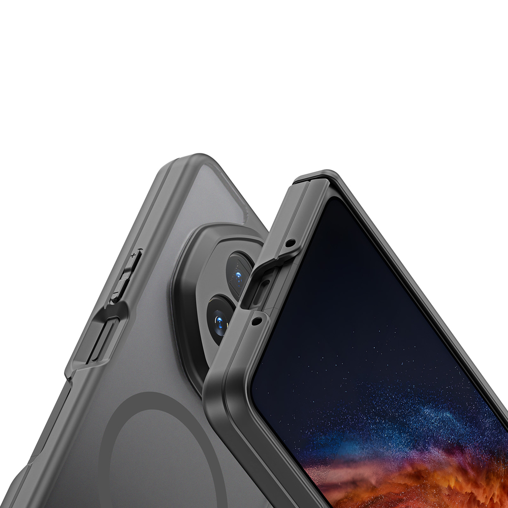 Усиленный чехол с черными рамками и с MagSafe для Honor Magic V6, серия Expn Series Magnetic от Dux Ducis