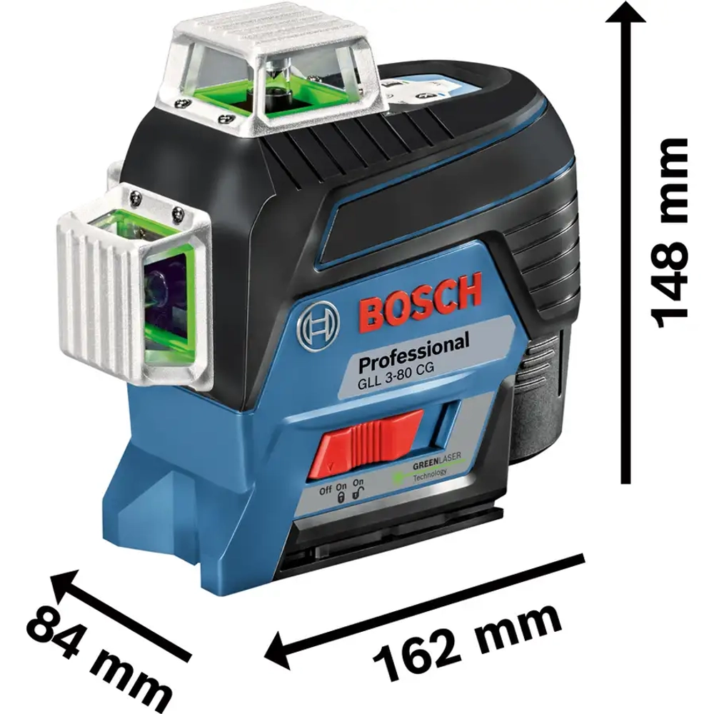Лазерный нивелир GLL 3-80CG+BM1+12V+L-BOXX BOSCH 0601063T00