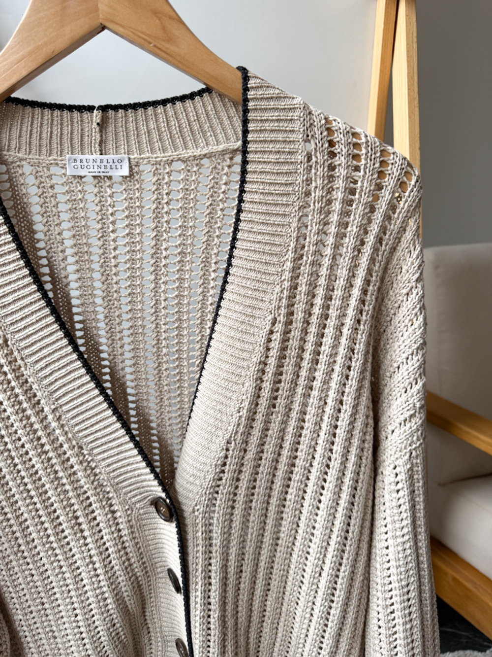 Вязаный хлопковый кардиган Brunello Cucinelli, М