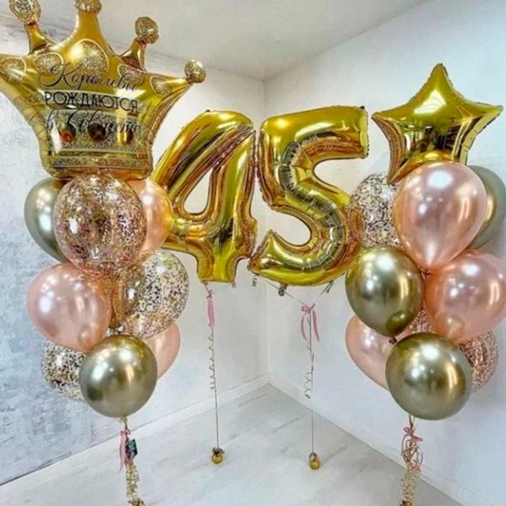 Композиция из шаров на 45 лет Королеве
