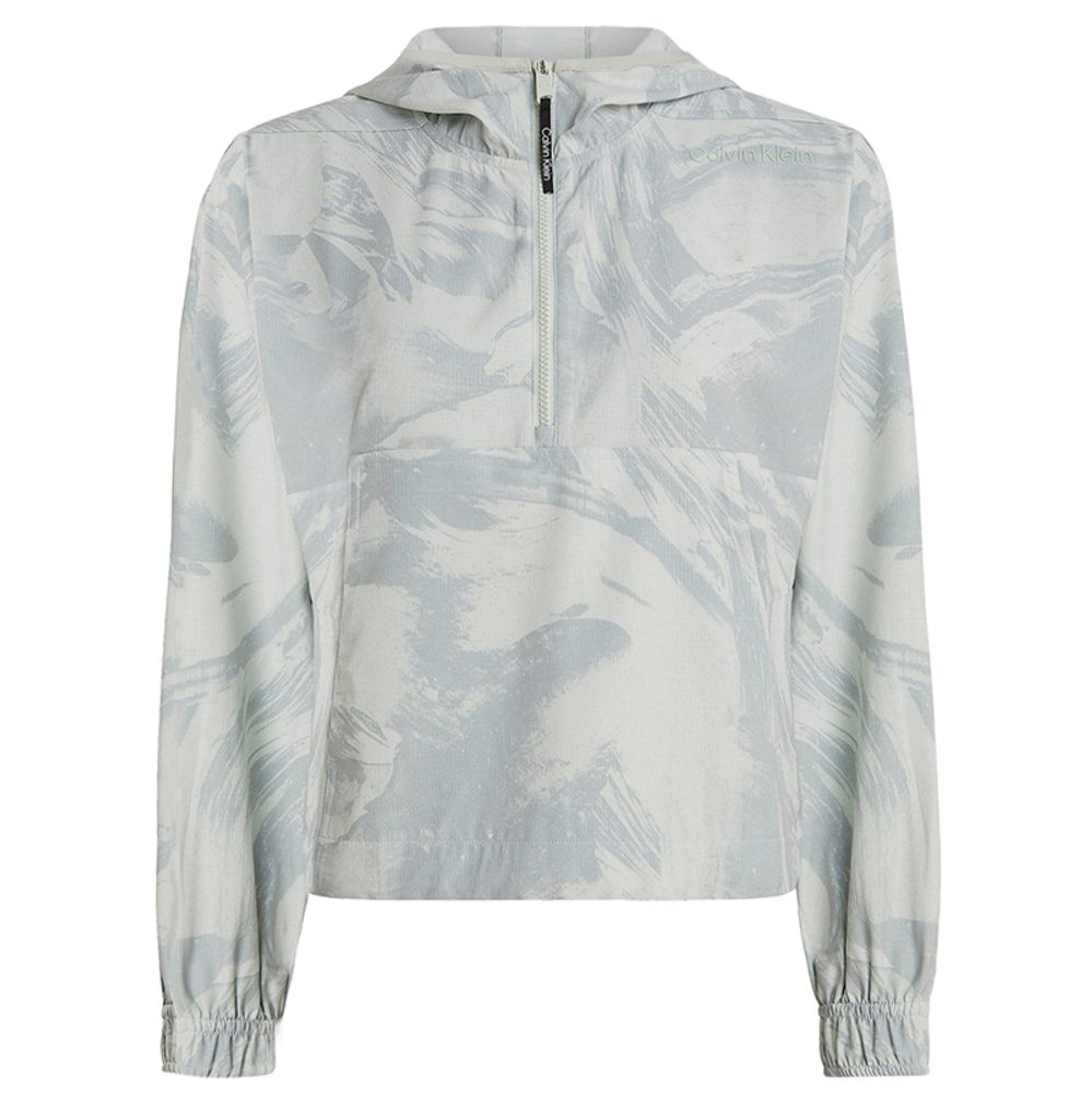 Женская Кофта теннисная Calvin Klein PW 1/4 Zip Anorak - зеленый