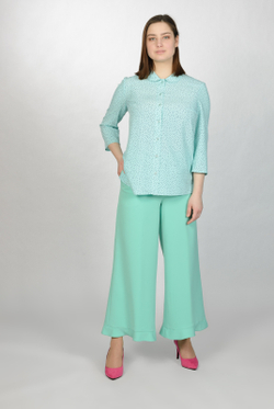 Брюки широкие 2796АЕ, зеленый
