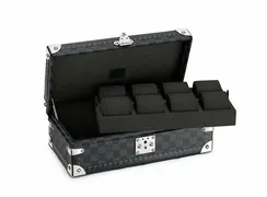 Футляр восьми часов Louis Vuitton канва Damier Graphite темно-серый/черный