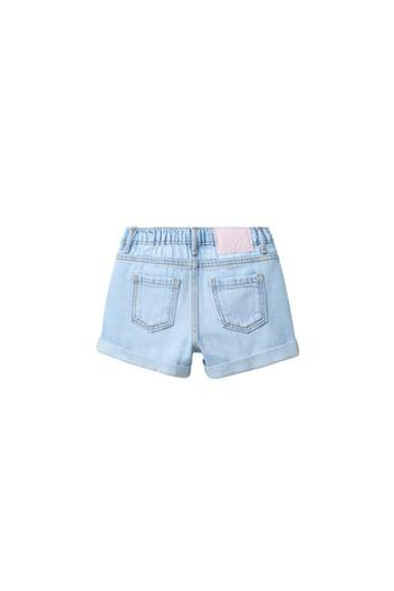 ZARA ДЖИНСОВЫЕ ШОРТЫ MOM FIT, ГОЛУБОЙ