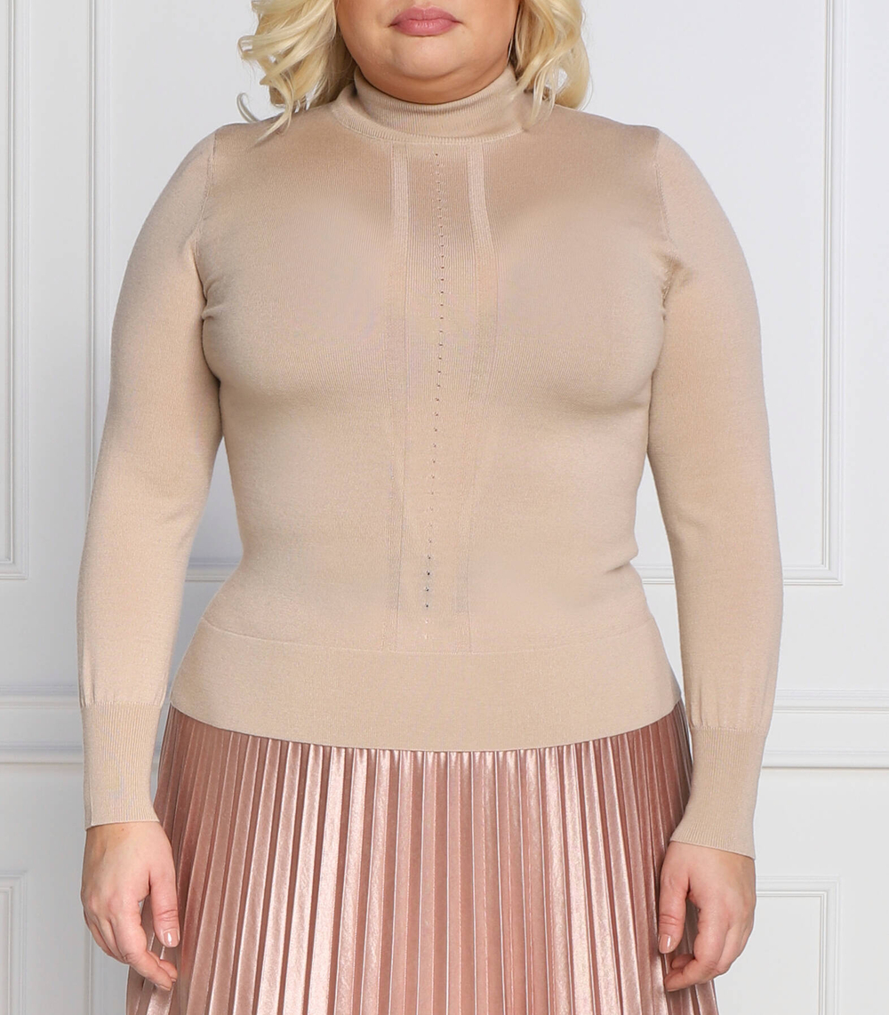 Хлопковый гольф avo plus size Persona by Marina Rinaldi - бежевый(1364232)