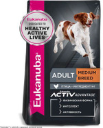 Сухой корм Eukanuba Adult Medium Breed 1+ years для взрослых собак средних пород от года и старше с курицей 15 кг