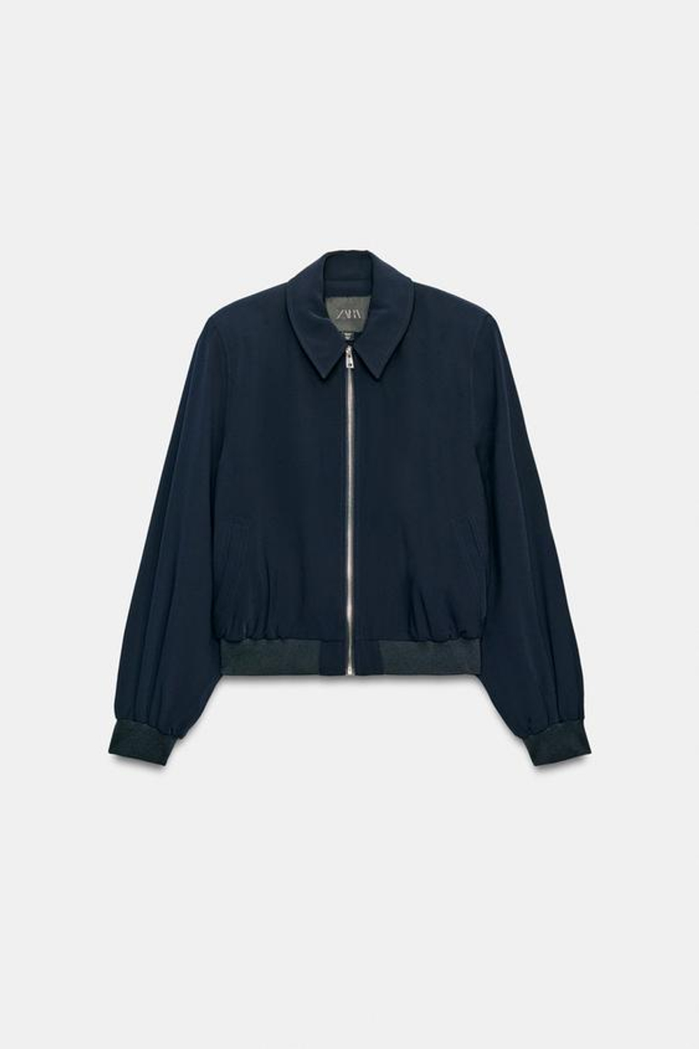 ZARA БОМБЕР С ПОДПЛЕЧНИКАМИ — ZW COLLECTION, МОСРКОЙ СИНИЙ