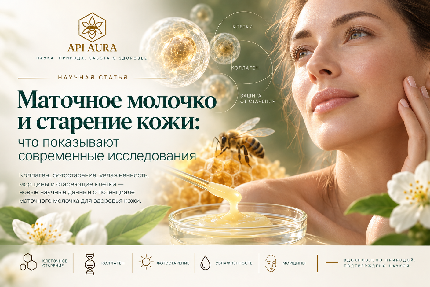 Маточное молочко и старение кожи: что показывают современные исследования