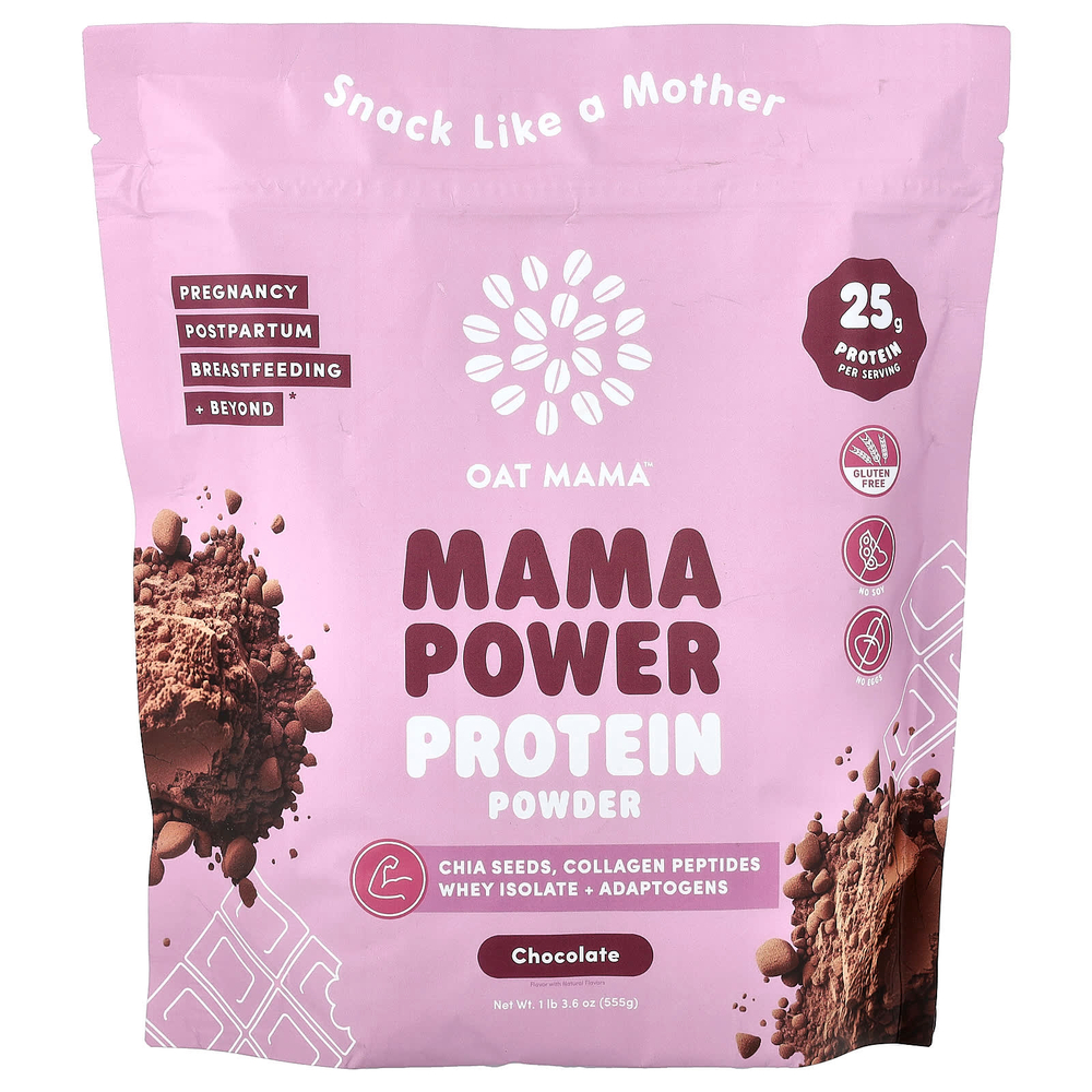 Oat Mama, Mama Power, протеиновый порошок, шоколад, 555 г (1 фунт 3,6 унции)