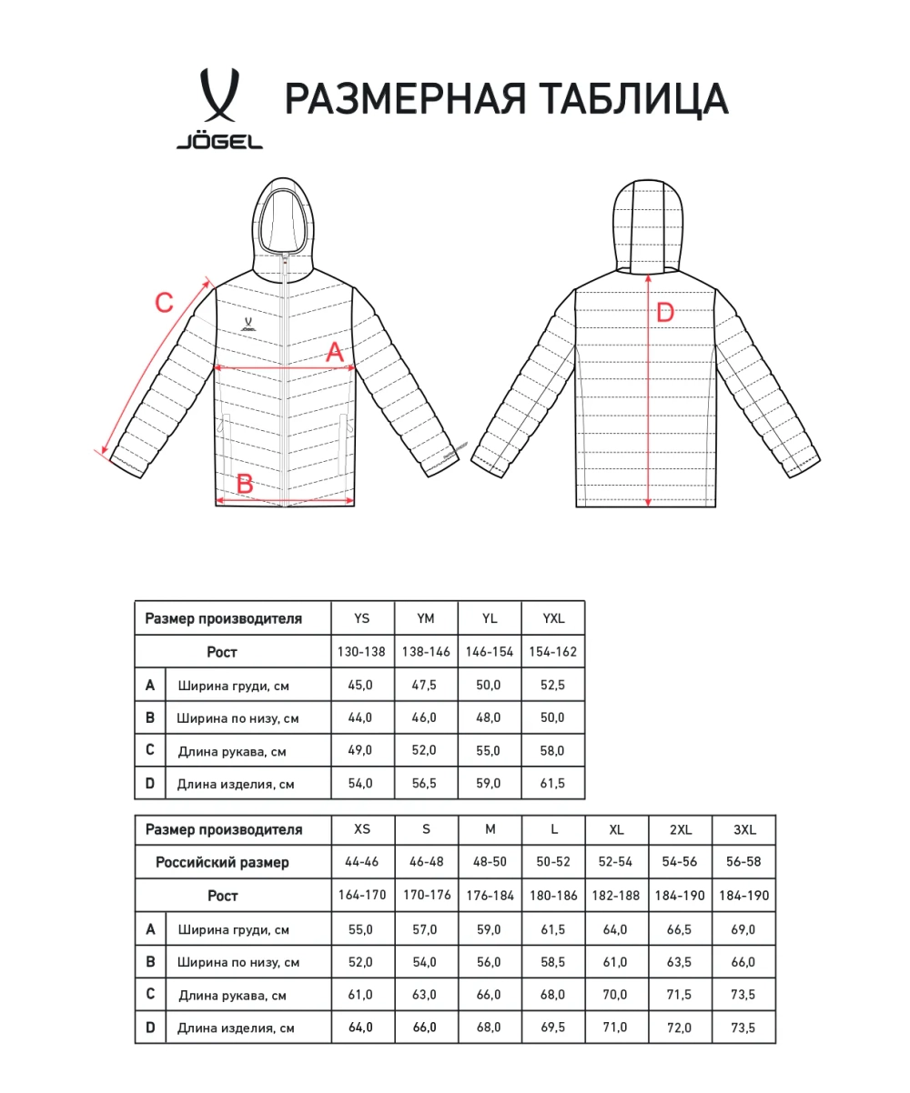 Куртка утепленная JÖGEL ESSENTIAL PerFormPROOF Light Padded Jacket, черный, детский