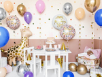 Шар круглый "С Днем Рождения" [Happy Birthday] (цветы) (35 см)