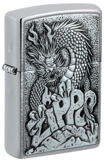 Зажигалка Zippo Ferocious Dragon с покрытием Brushed Chrome (48902)