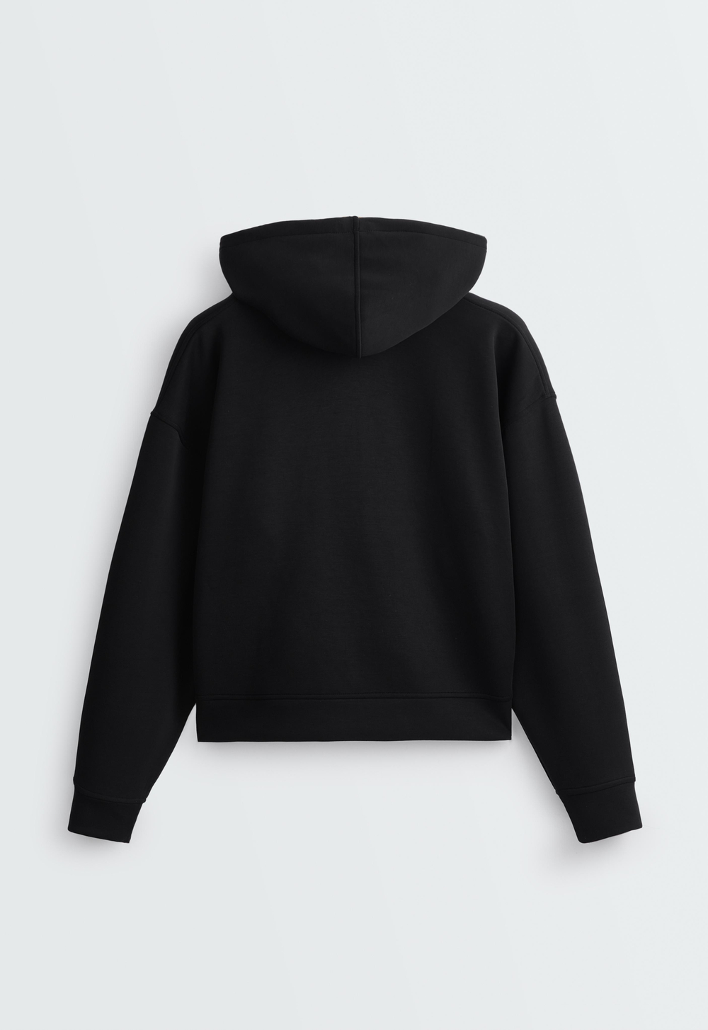 Oysho Толстовка с модалом и начесом Boxy, черный