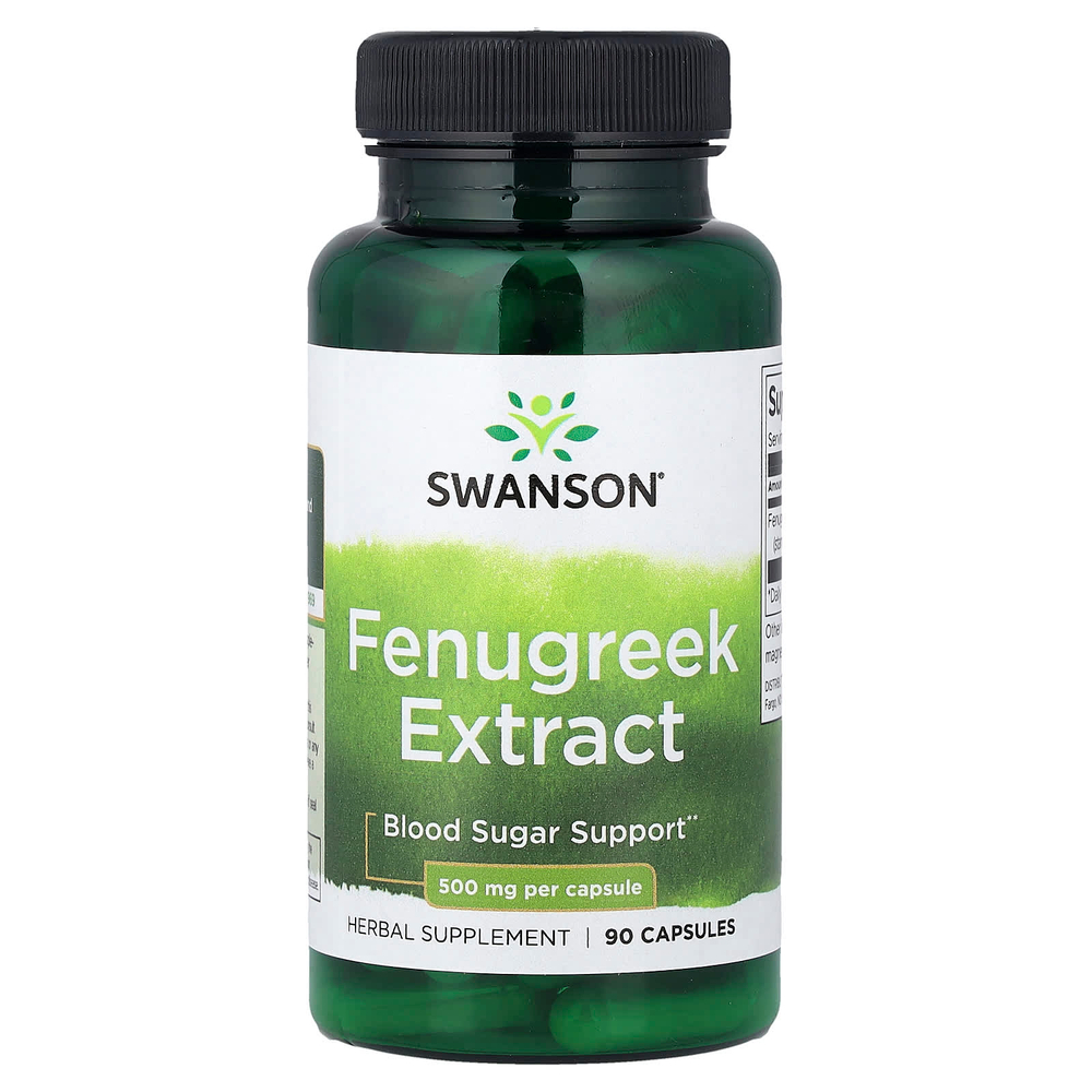 Swanson Vitamins, экстракт пажитника, 500 мг, 90 капсул