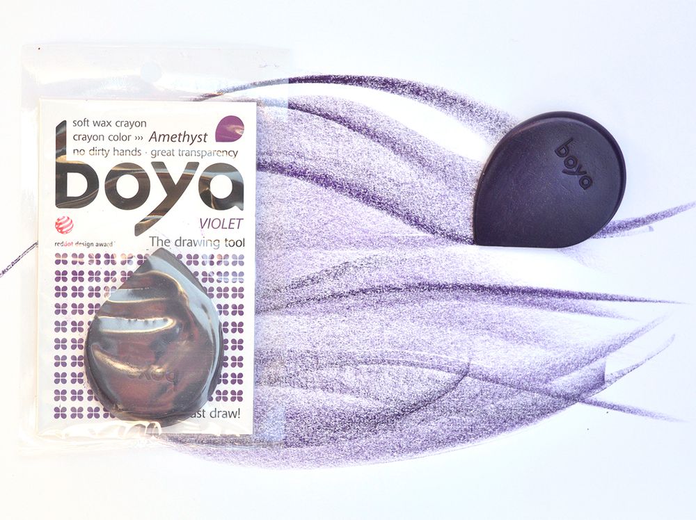 Пастель восковая Boya, мелок, 20 г, 1 шт, фиолетовый