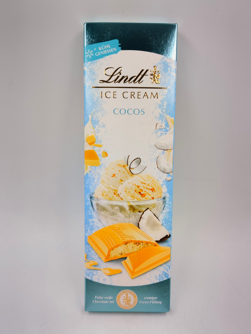 Lindt Ice Cream Белый шоколад Cocos со сливочно-кокосовой начинкой, 100 г (Германия)