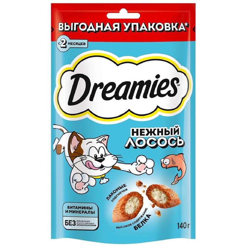 Лакомство Dreamies с лососем 140г