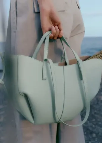 POLENE СУМКА CYME MINI, ЦВЕТ МОРСКОЙ ВОЛНЫ