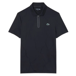 Мужское теннисное поло Lacoste Ultra Dry Jacquard Crocodile Tennis - black